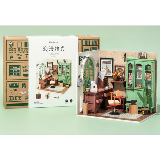 DGM07 DIY Doll House Handmade Wooden Assembly Model Jimmy Studio Theme Doll House With Furniture