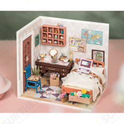 DGM08 DIY Doll House Handmade Wooden Assembly Model Anne Bedroom Theme Doll House With Furniture DGM08 DIY Doll House Handmade Wooden Assembly Model Anne Bedroom Theme Doll House With Furniture