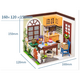 DGM09 DIY Doll House Handmade Wooden Assembly Model Mrs. Charlie's Restaurant Theme Doll House With Furniture