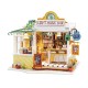 Wooden Light Music Bar DIY Handmade Miniature Doll House with Furnitures LED Lights Toys for Kids Gift