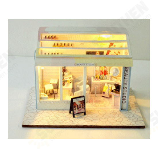 DIY Doll House TD36 Manicure Store Creative Modern Shop Handmade Doll House With Furniture