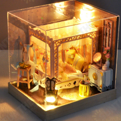DIY Doll House TW35 Ink Color Collection of Pink Peach Creative Antiquity Scene Handmade Small House DIY Doll House TW35 Ink Color Collection of Pink Peach Creative Antiquity Scene Handmade Small House