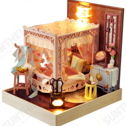 DIY Doll House TW35 Ink Color Collection of Pink Peach Creative Antiquity Scene Handmade Small House DIY Doll House TW35 Ink Color Collection of Pink Peach Creative Antiquity Scene Handmade Small House
