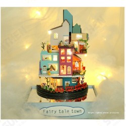 TC2 Cloud Town DIY House Cloud House Candy Color Town Art House Creative Gift With Dust Cover TC2 Cloud Town DIY House Cloud House Candy Color Town Art House Creative Gift With Dust Cover