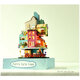 TC2 Cloud Town DIY House Cloud House Candy Color Town Art House Creative Gift With Dust Cover