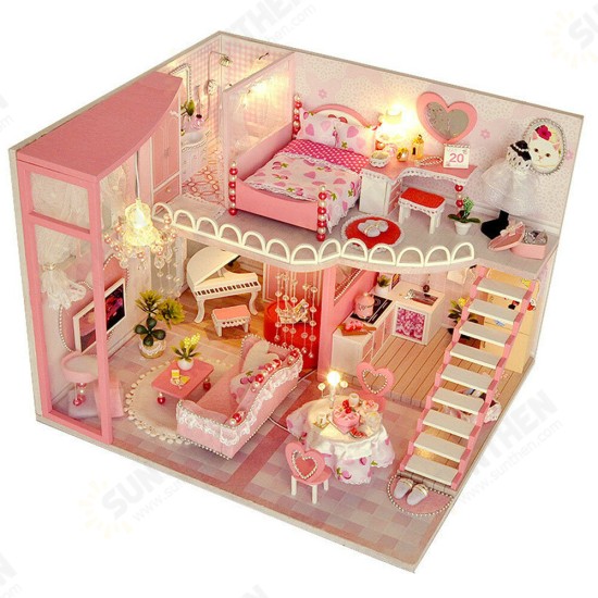 TC40 Dream Loft Edition DIY Doll House Hand Assembled Model Creative Gift With Dust Cover