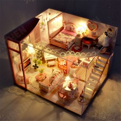 TC40 Dream Loft Edition DIY Doll House Hand Assembled Model Creative Gift With Dust Cover TC40 Dream Loft Edition DIY Doll House Hand Assembled Model Creative Gift With Dust Cover