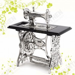 Vintage Miniature Dollhouse Furniture Sewing Machine Furniture Table Metal Home Decoration