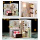 Wooden 3D DIY Handmade Assemble Doll House Miniature Kit with Furniture LED Light Education Toy for Kids Gift Collection