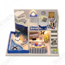 Wooden 3D DIY Handmade Assemble Doll House Miniature Kit with Furniture LED Light Education Toy for Kids Gift Collection Wooden 3D DIY Handmade Assemble Doll House Miniature Kit with Furniture LED Light Education Toy for Kids Gift Collection