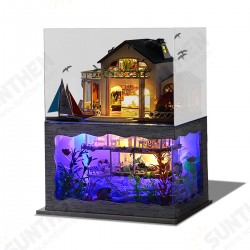 Wooden DIY Handmade Assemble Double Layer Beautiful View Doll House Miniature Furniture Kit Education Toy for for Collection Birthday Gift Wooden DIY Handmade Assemble Double Layer Beautiful View Doll House Miniature Furniture Kit Education Toy for for Collection Birthday Gift