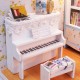 Wooden DIY Handmade Assemble Miniature Doll House Kit Toy with LED Light Dust Cover for Gift Collection Home Decoration