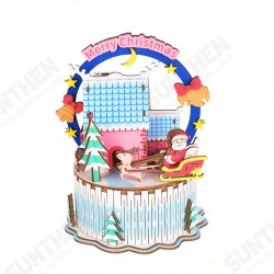 DIY Assembled Christmas Eve and Thanksgiving Christmas Music Box Doll House Model Toy DIY Assembled Christmas Eve and Thanksgiving Christmas Music Box Doll House Model Toy