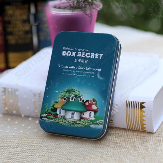 DIY Tin Box Secret Dollhouse With Light T-002 T-003 T-004 T-005 Gift Home Office Decor