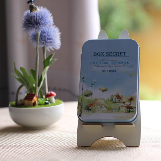 DIY Tin Box Secret Dollhouse With Light T-002 T-003 T-004 T-005 Gift Home Office Decor