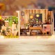 H-001 DIY Doll House Gothenburg Studio With Furniture Music Light Cover 30*12*16.2CM Gift