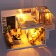 K031 Simple And Elegan DIY Doll House With Furniture Light Cover Gift Toy