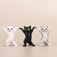 1 PC Cartoon Dancing Cat Figure Doll Figurines Handmade Enchanting Kittens Toy for Office Pen Holder AirPods Desktop Display Decoration Collection Gift