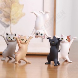 1 PC Cartoon Dancing Cat Figure Doll Figurines Handmade Enchanting Kittens Toy for Office Pen Holder AirPods Desktop Display Decoration Collection Gift 1 PC Cartoon Dancing Cat Figure Doll Figurines Handmade Enchanting Kittens Toy for Office Pen Holder AirPods Desktop Display Decoration Collection Gift