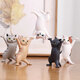 1 PC Cartoon Dancing Cat Figure Doll Figurines Handmade Enchanting Kittens Toy for Office Pen Holder AirPods Desktop Display Decoration Collection Gift