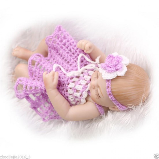 11inch Reborn Doll Newborn Handmade Lifelike Soft Silicone Realistic Christmas Gifts