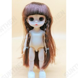17CM Multi-style 13 Joints Moveable White Skin Cute Baby Dolls Toy with Makeup Long Hair for Kids Birthday Gift 17CM Multi-style 13 Joints Moveable White Skin Cute Baby Dolls Toy with Makeup Long Hair for Kids Birthday Gift