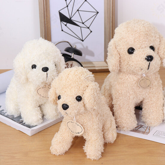 18/25CM Multi-color Simulation Realistic Teddy Lucky Dog Handmade Poodle Stuffed Plush Animal Figure Toy