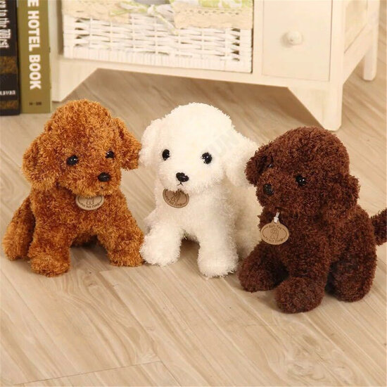 18/25CM Multi-color Simulation Realistic Teddy Lucky Dog Handmade Poodle Stuffed Plush Animal Figure Toy