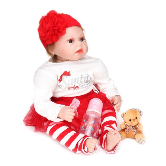 22inches Handmade Reborn Newborn Dolls Gift 22inch Lifelike Soft Vinyl Silicone Baby Doll