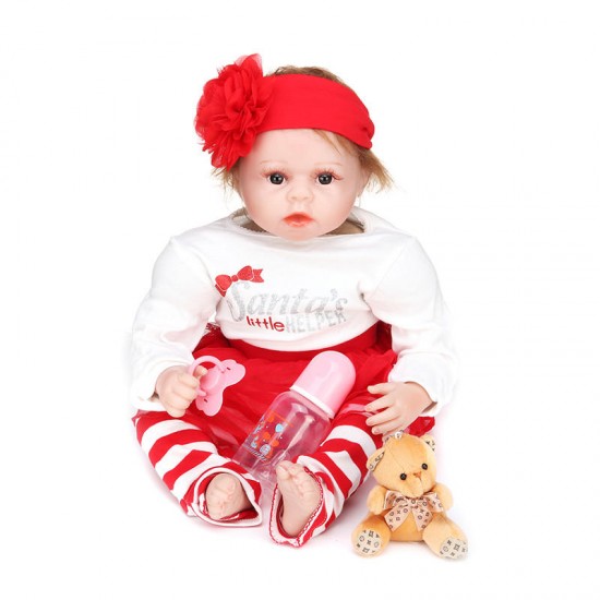 22inches Handmade Reborn Newborn Dolls Gift 22inch Lifelike Soft Vinyl Silicone Baby Doll