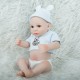 28CM Silicone Realistic Sleeping Reborns Lifelike Newborn Baby Doll Toy with Moveable Head Arms And Legs