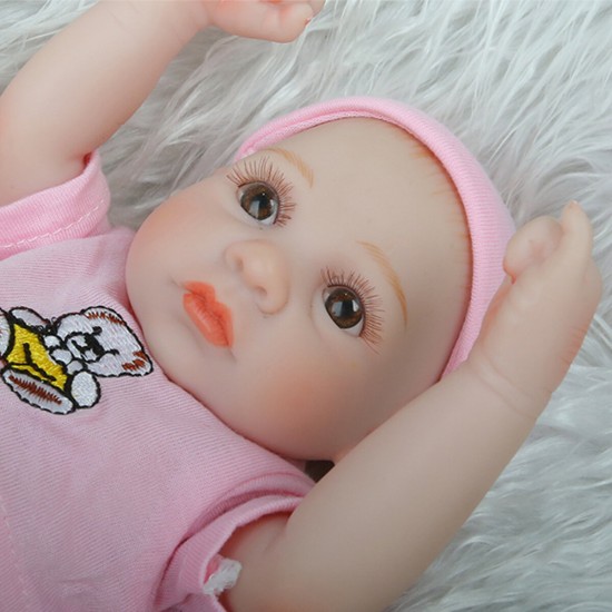 28CM Silicone Realistic Sleeping Reborns Lifelike Newborn Baby Doll Toy with Moveable Head Arms And Legs