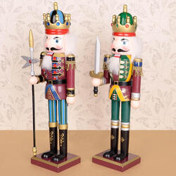 30cm Wooden Nutcracker Doll Soldier Vintage Handcraft Decoration Christmas Gifts