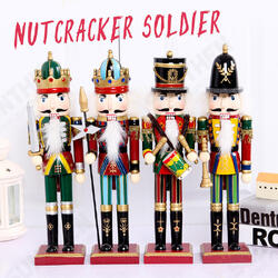 30cm Wooden Nutcracker Doll Soldier Vintage Handcraft Decoration Christmas Gifts 30cm Wooden Nutcracker Doll Soldier Vintage Handcraft Decoration Christmas Gifts