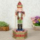 32cm Wooden Music Box Nutcracker Doll Soldier Vintage Handcraft Decoration Christmas Gifts