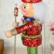 32cm Wooden Music Box Nutcracker Doll Soldier Vintage Handcraft Decoration Christmas Gifts