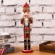 38cm Wooden Nutcracker Doll Soldier Vintage Handcraft Decoration Christmas Gifts