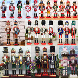 38cm Wooden Nutcracker Doll Soldier Vintage Handcraft Decoration Christmas Gifts 38cm Wooden Nutcracker Doll Soldier Vintage Handcraft Decoration Christmas Gifts