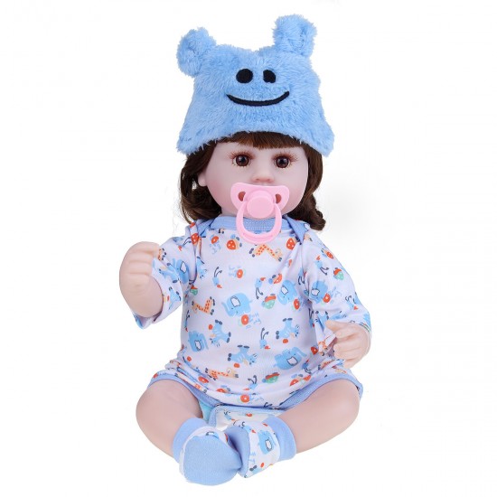 42CM Multi-optional Simulation Silicone Vinyl Lifelike Realistic Reborn Newborn Baby Doll Toy with Cloth Suit for Kids Birthday Gift