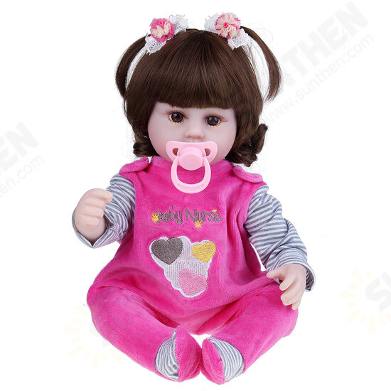 42CM Multi-optional Simulation Silicone Vinyl Lifelike Realistic Reborn Newborn Baby Doll Toy with Cloth Suit for Kids Birthday Gift