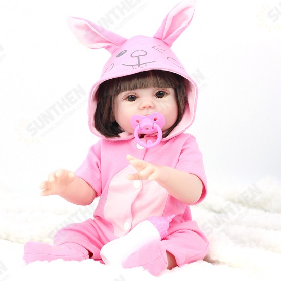 53CM Cute Soft Silicone Vinyl Lifelike Realistic Head Moveable Multi-function Reborns Baby Doll Toy