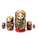 5PCS/Set Wooden Doll Matryoshka Nesting Russian Babushka Toy Gift Decor Collection