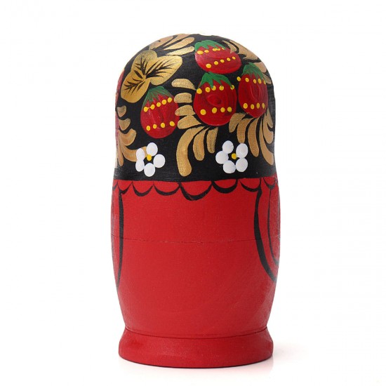 5PCS/Set Wooden Doll Matryoshka Nesting Russian Babushka Toy Gift Decor Collection