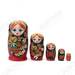 5PCS/Set Wooden Doll Matryoshka Nesting Russian Babushka Toy Gift Decor Collection 5PCS/Set Wooden Doll Matryoshka Nesting Russian Babushka Toy Gift Decor Collection