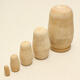 5Pcs/Set Matryoshka Russian Doll Unpainted Model Kids DIY Gift Wooden Toys