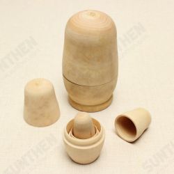 5Pcs/Set Matryoshka Russian Doll Unpainted Model Kids DIY Gift Wooden Toys 5Pcs/Set Matryoshka Russian Doll Unpainted Model Kids DIY Gift Wooden Toys