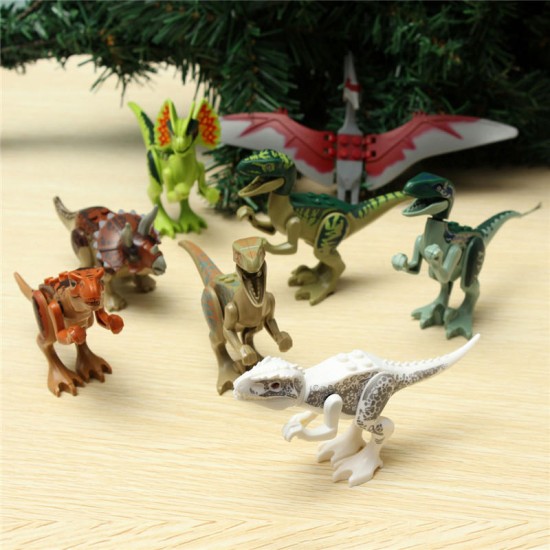 8pcs Different Dinosaur World Building Blocks Mini Figures Toys