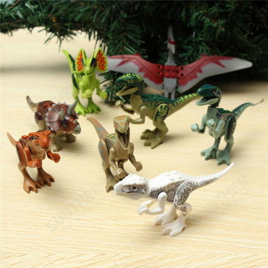 8pcs Different Dinosaur World Building Blocks Mini Figures Toys