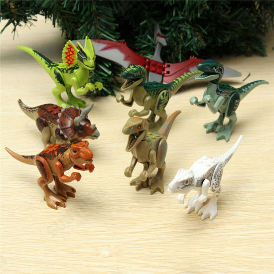 8pcs Different Dinosaur World Building Blocks Mini Figures Toys