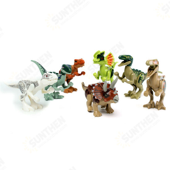 8pcs Different Dinosaur World Building Blocks Mini Figures Toys